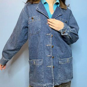 SONOMA BRAND RETRO DENIM CORDUROY COLLARED JACKET